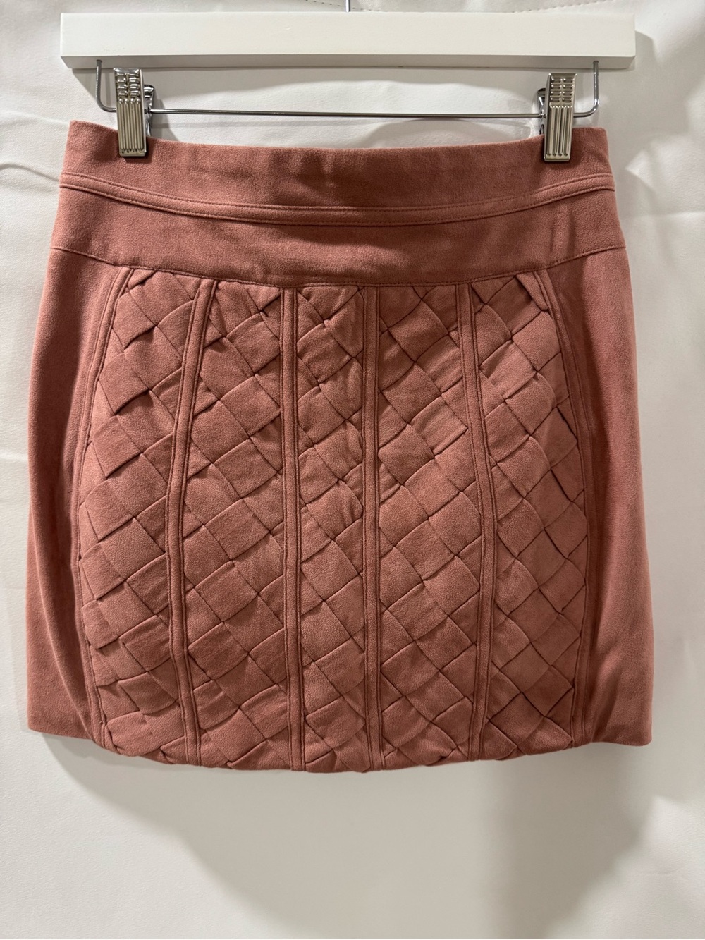 House of CB Woven Panel Mini Skirt - Dusty Rose